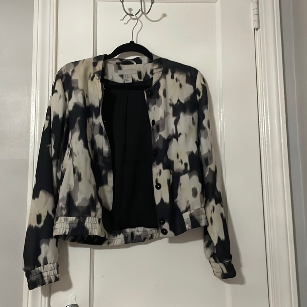 Black and White Floral Jacket